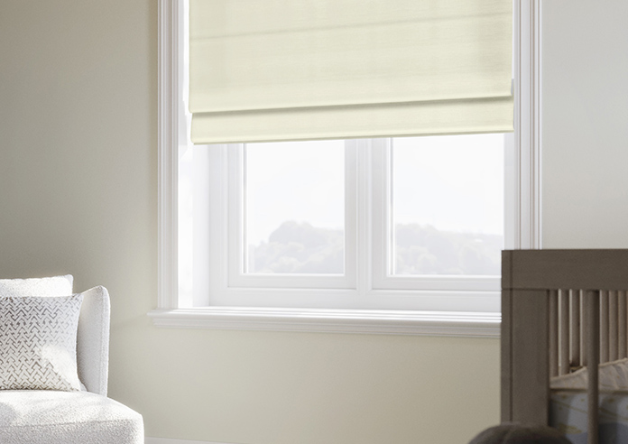 Shima Faux Silk, Oyster - Roman Blind - Image 5